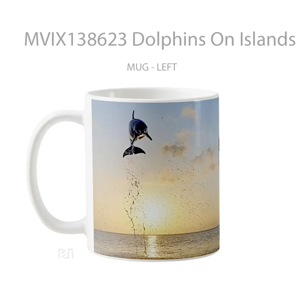 Mug Dolphins On Islands Gelas Hewan Lucu - All-side / Desain