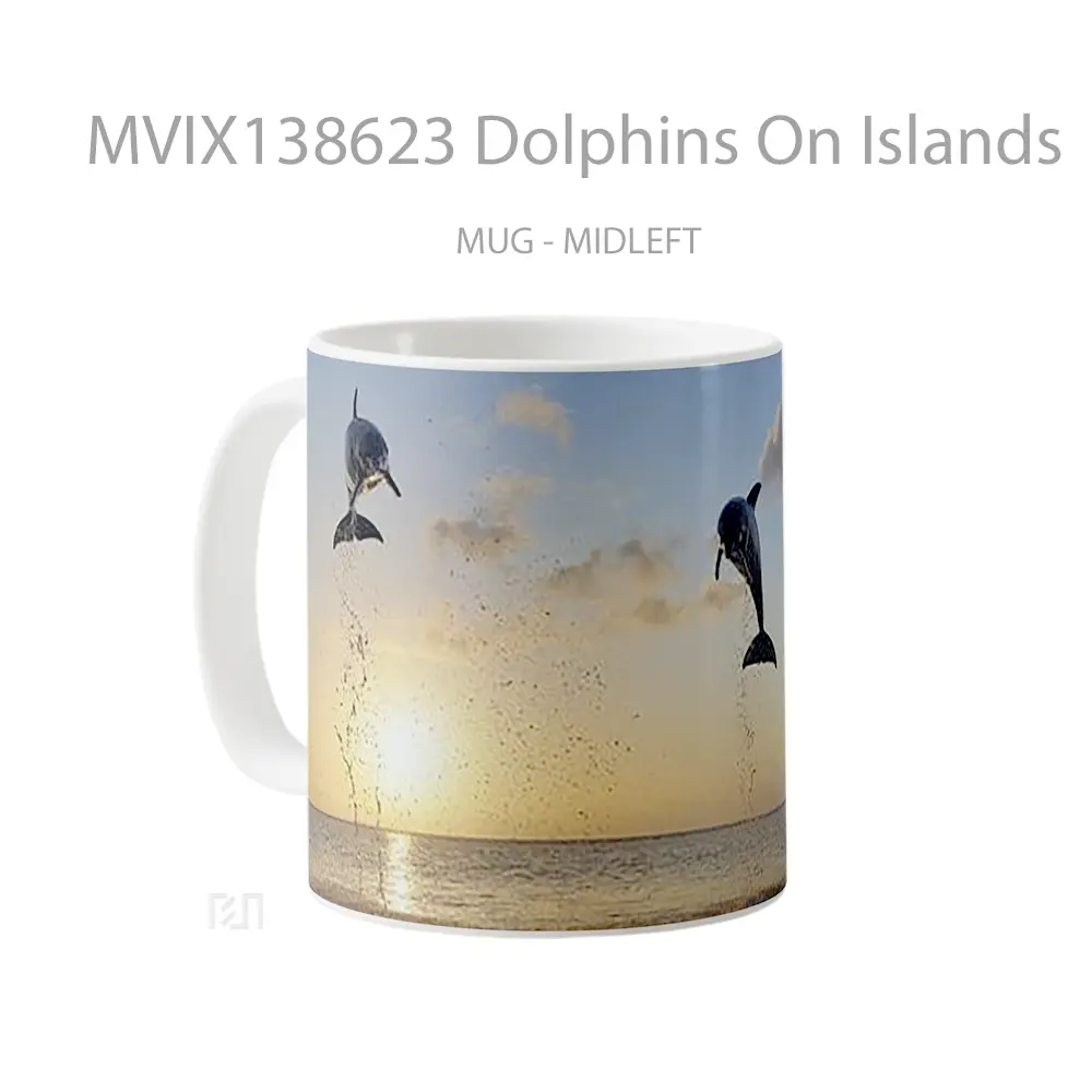 Mug Dolphins On Islands Gelas Hewan Lucu - All-side / Desain