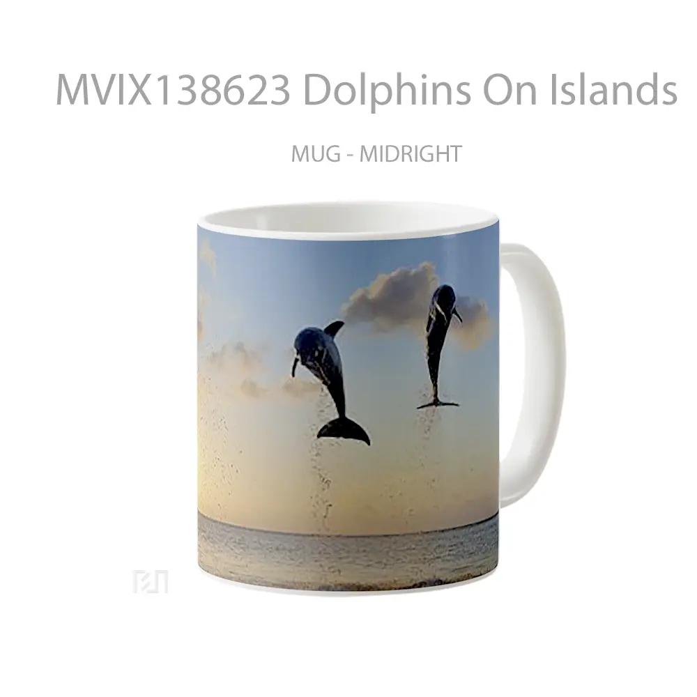Mug Dolphins On Islands Gelas Hewan Lucu - All-side / Desain