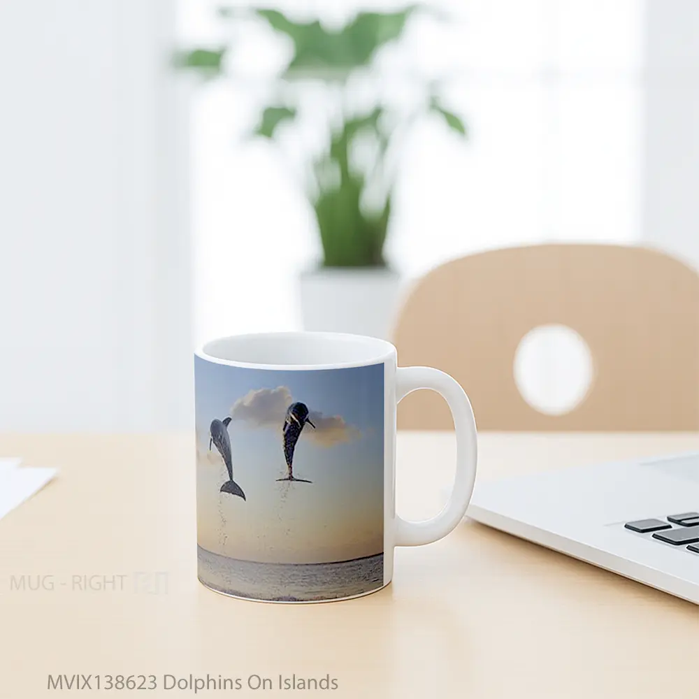 Mug Dolphins On Islands Gelas Hewan Lucu - All-side / Desain