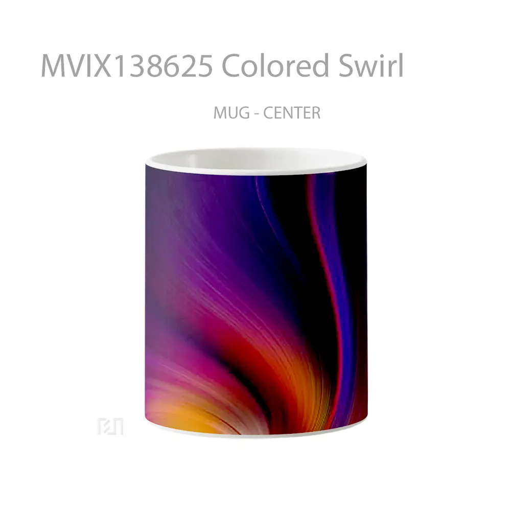 Mug Colored Swirl Gelas Keramik Unik