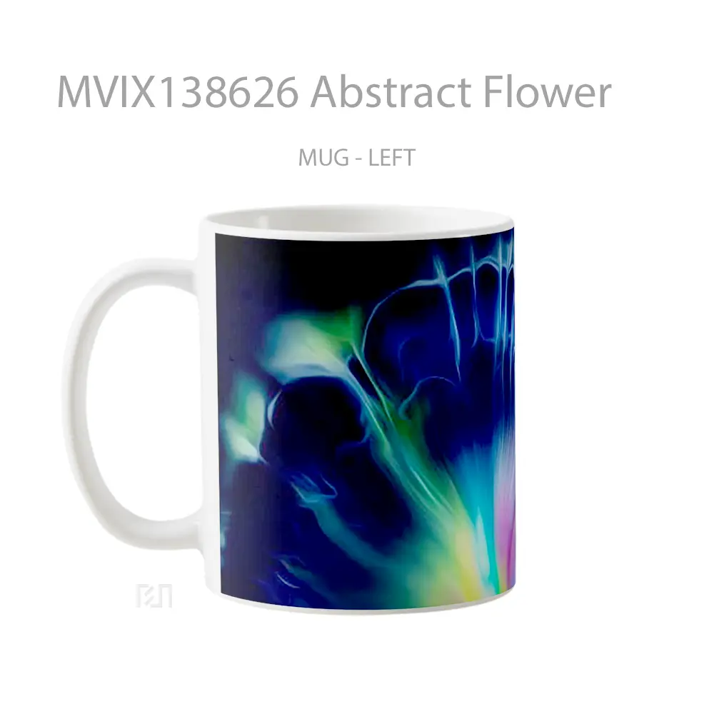 Mug Abstract Flower Gelas Pemandangan Alam - All-side / Desain