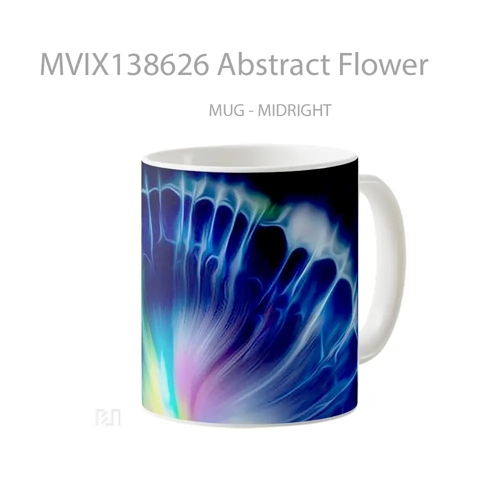 Mug Abstract Flower Gelas Pemandangan Alam - All-side / Desain