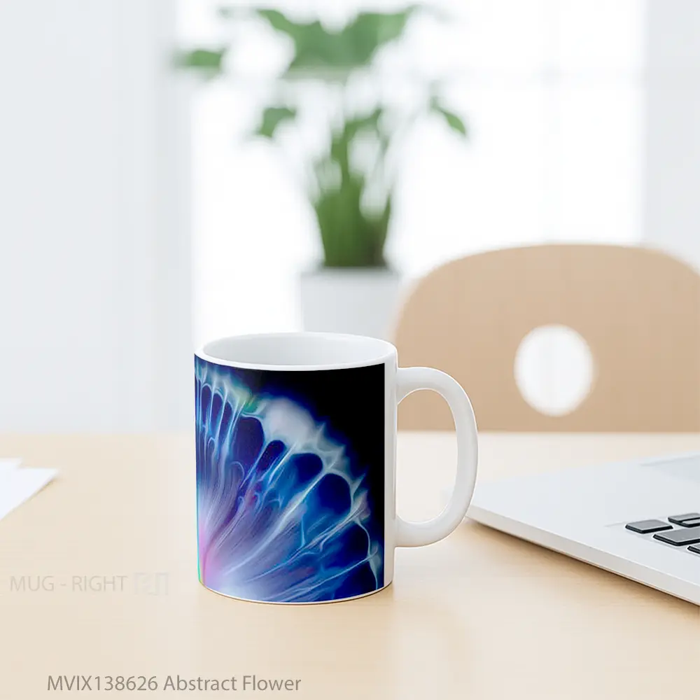 Mug Abstract Flower Gelas Pemandangan Alam - All-side / Desain