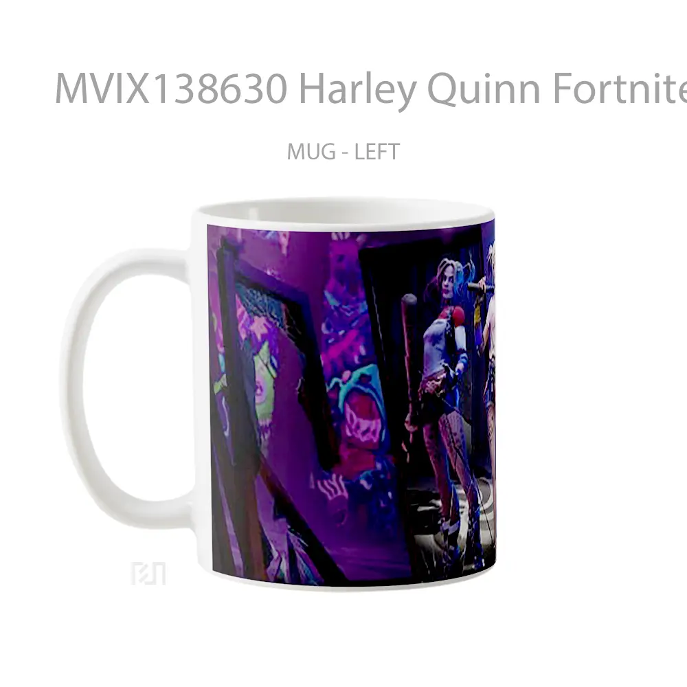 Mug Harley Quinn Fortnite Cangkir Gamer - All-side / Desain