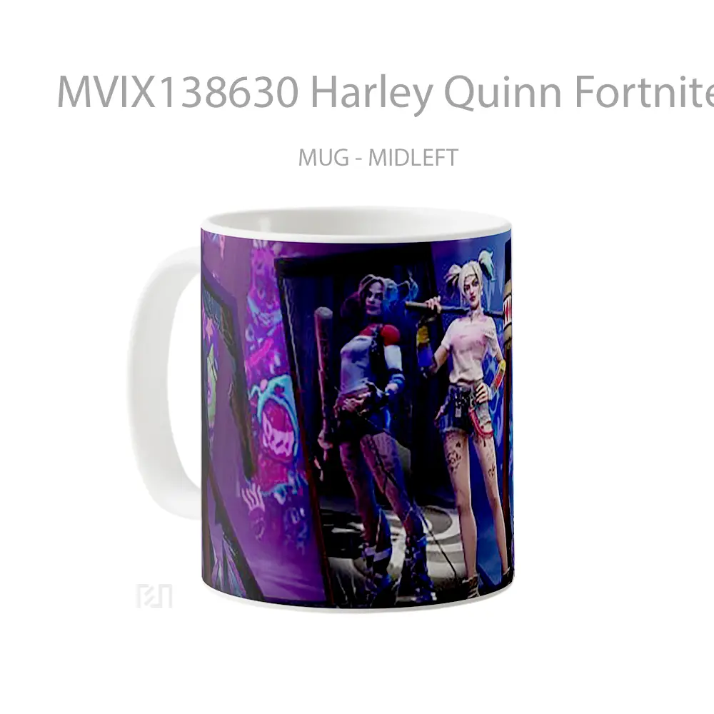 Mug Harley Quinn Fortnite Cangkir Gamer - All-side / Desain