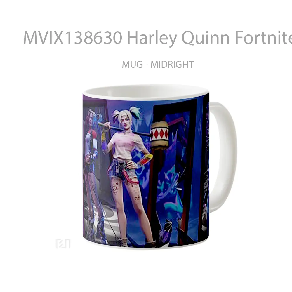 Mug Harley Quinn Fortnite Cangkir Gamer - All-side / Desain