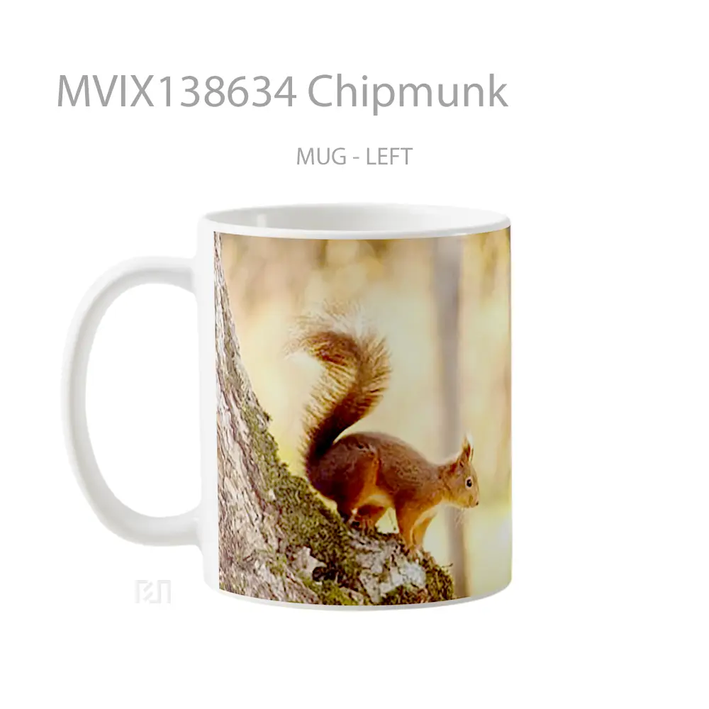 Mug Chipmunk Gelas Keramik Unik - All-side / Desain