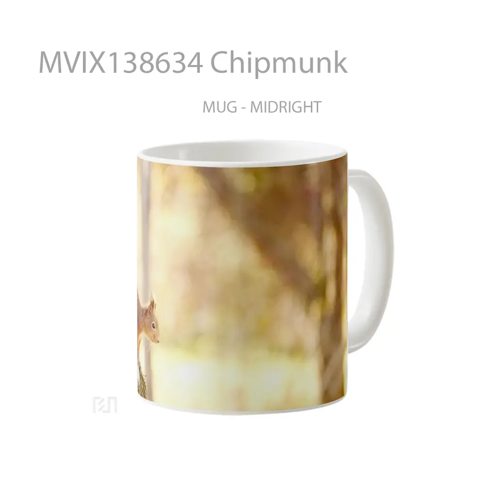 Mug Chipmunk Gelas Keramik Unik - All-side / Desain