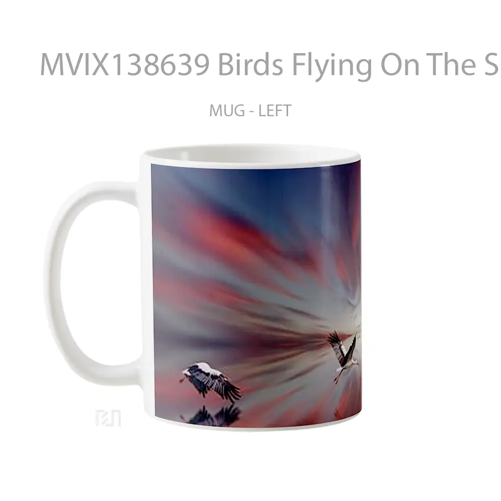 Mug Birds Flying On The Sky Gelas Hewan Lucu - All-side / Desain
