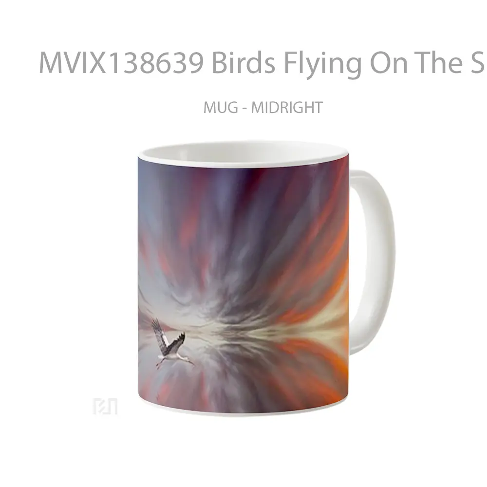 Mug Birds Flying On The Sky Gelas Hewan Lucu - All-side / Desain