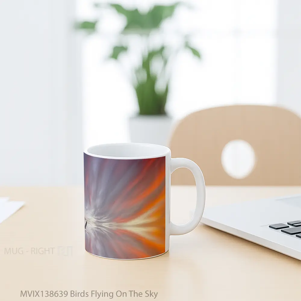 Mug Birds Flying On The Sky Gelas Hewan Lucu - All-side / Desain