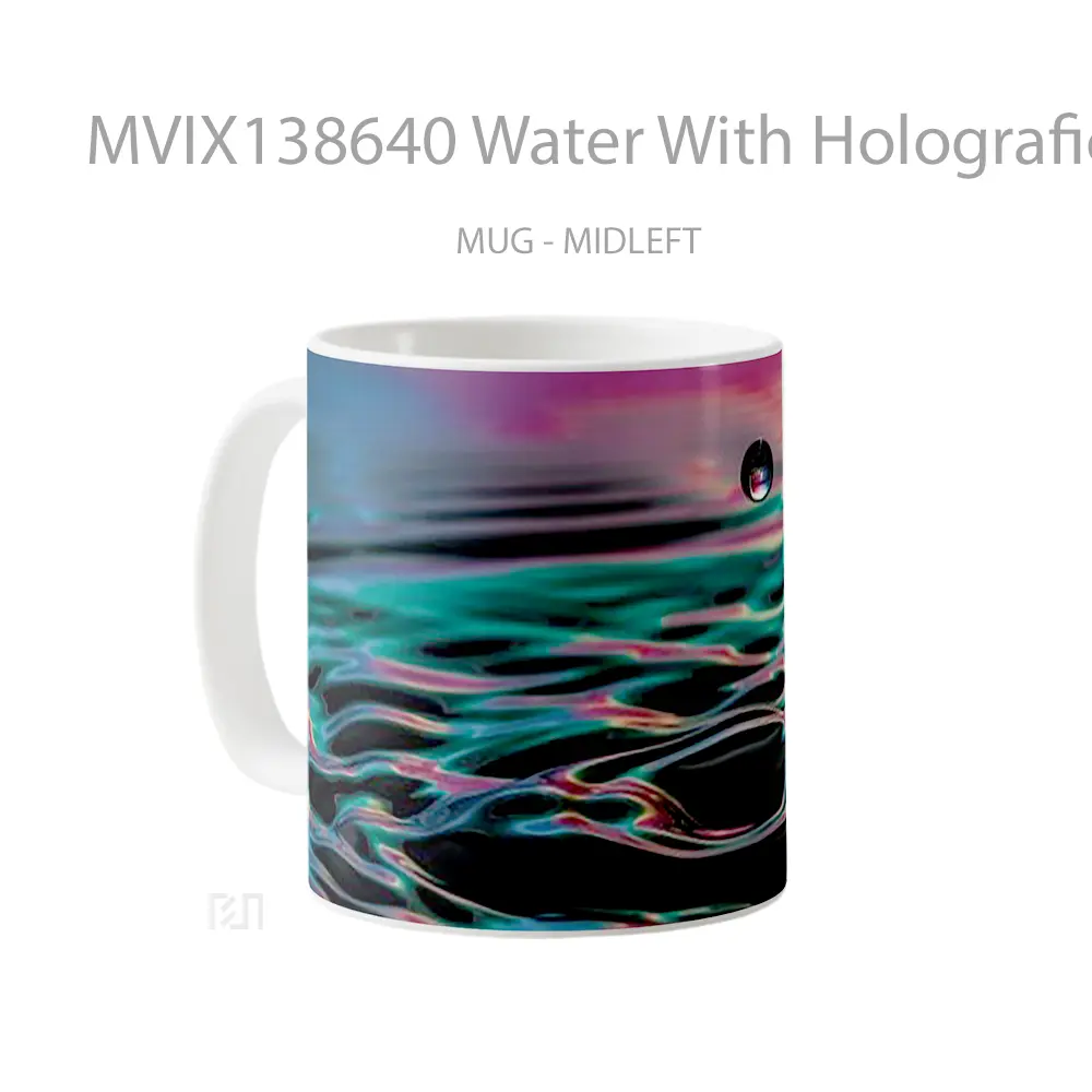 Mug Water With Holografic Effect Gelas Pemandangan Alam - All-side / Desain