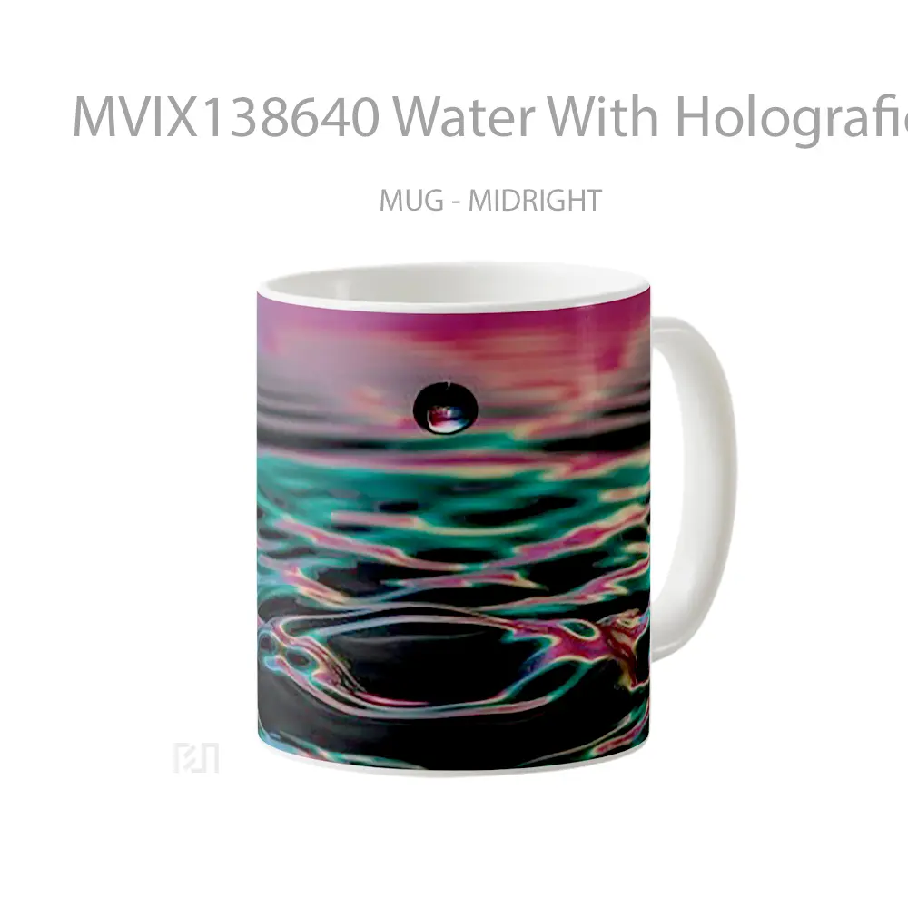 Mug Water With Holografic Effect Gelas Pemandangan Alam - All-side / Desain
