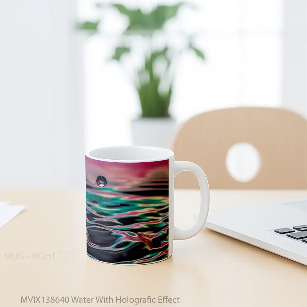 Mug Water With Holografic Effect Gelas Pemandangan Alam - All-side / Desain