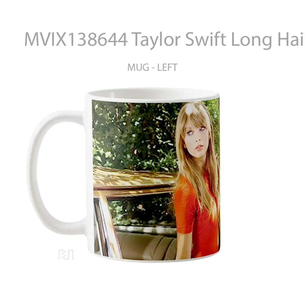 Mug Taylor Swift Long Hair Gelas Selebriti - All-side / Desain