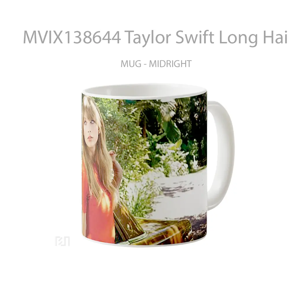 Mug Taylor Swift Long Hair Gelas Selebriti - All-side / Desain