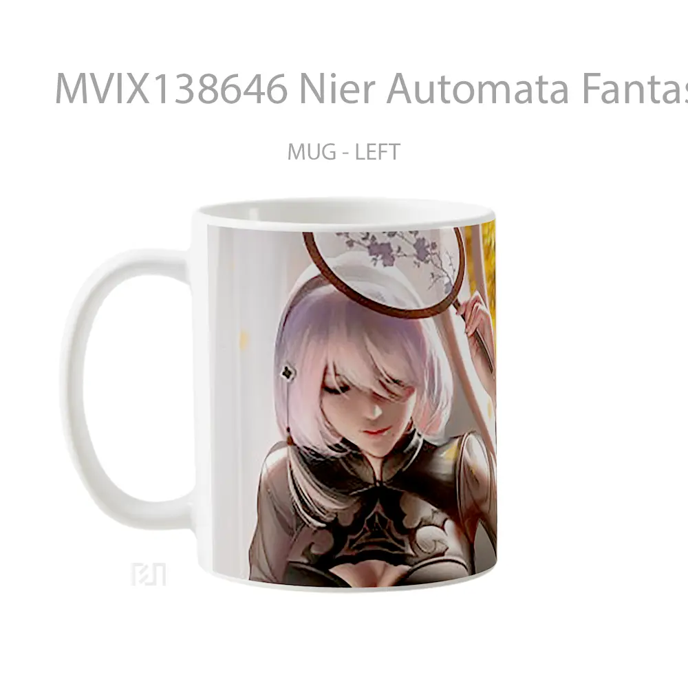Mug Nier Automata Fantasy Art Cangkir Gamer - All-side / Desain
