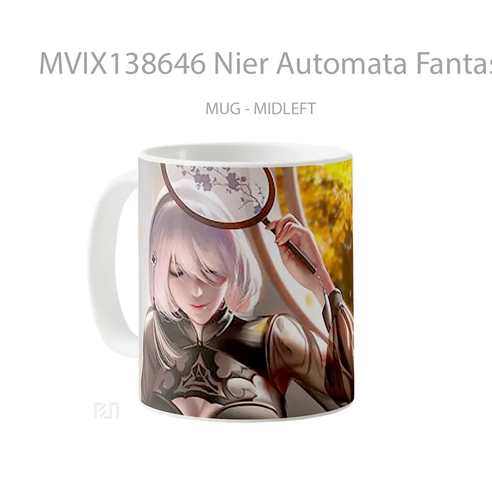 Mug Nier Automata Fantasy Art Cangkir Gamer - All-side / Desain