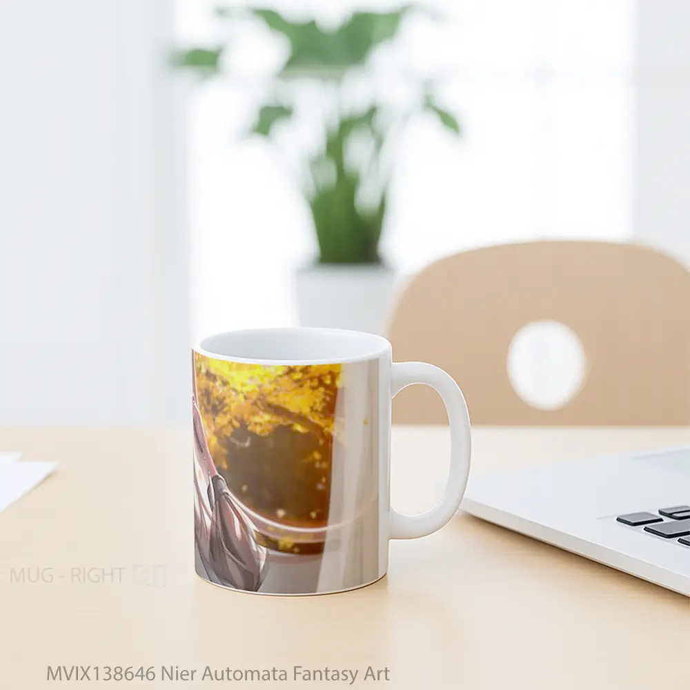 Mug Nier Automata Fantasy Art Cangkir Gamer - All-side / Desain