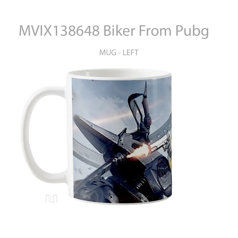 Mug Biker From Pubg Cangkir Gamer - All-side / Desain