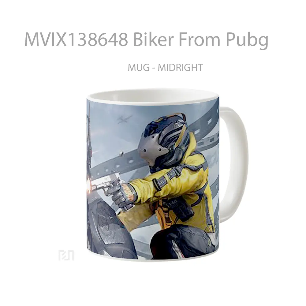Mug Biker From Pubg Cangkir Gamer - All-side / Desain