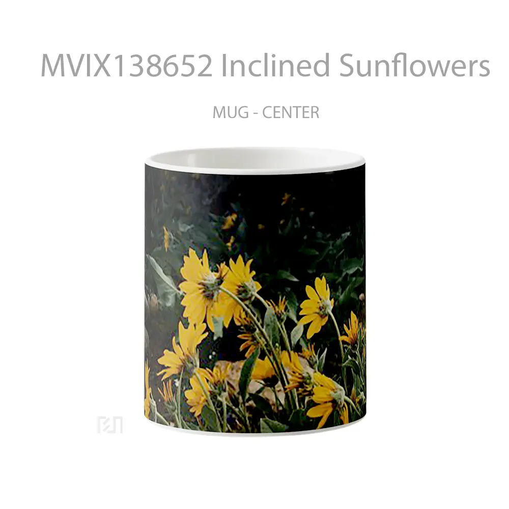 Mug Inclined Sunflowers Gelas Keramik Unik