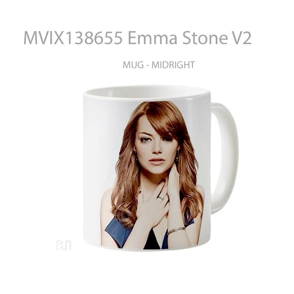 Mug Emma Stone V2 Gelas Selebriti - All-side / Desain