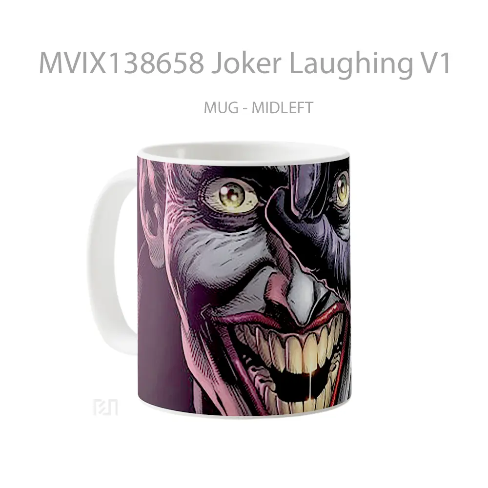 Mug Joker Laughing V1 Gelas Superhero - All-side / Desain
