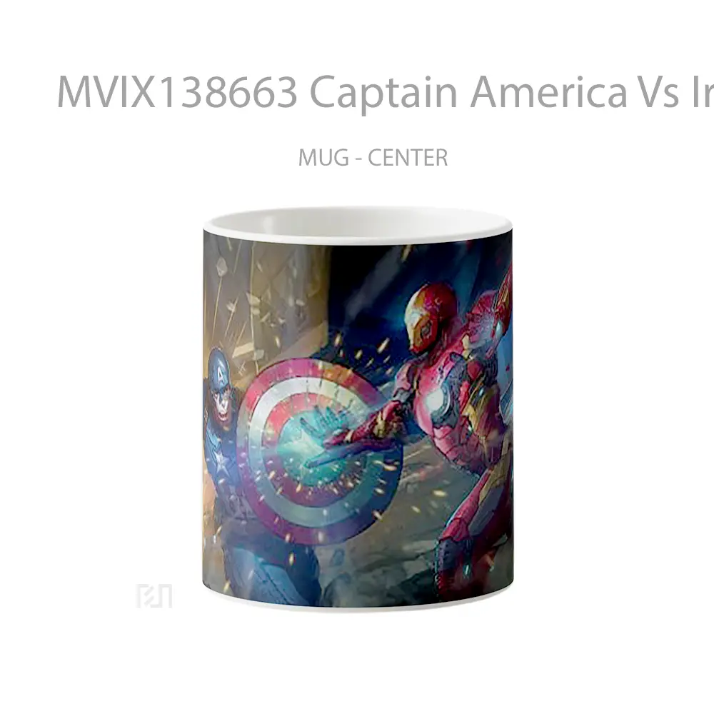 Mug Captain America Vs Iron Man V2 Gelas Superhero