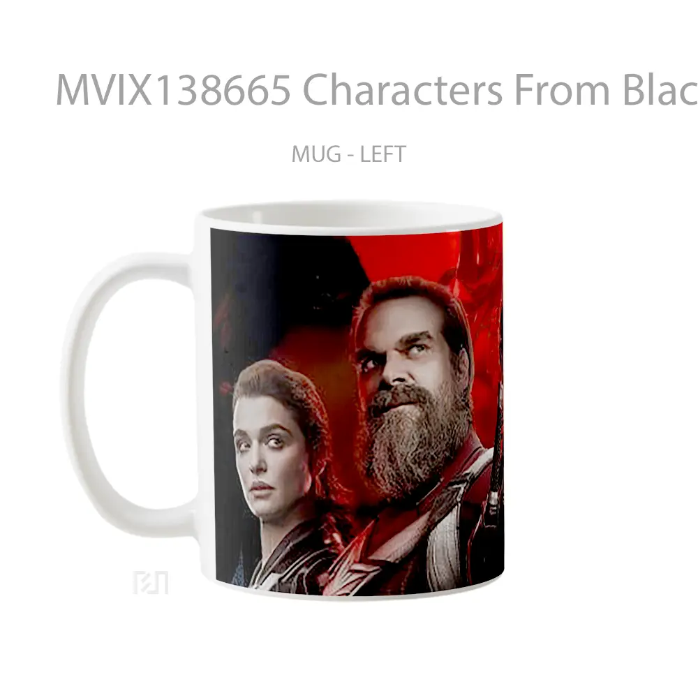 Mug Characters From Black Widow Movie Gelas Superhero - All-side / Desain