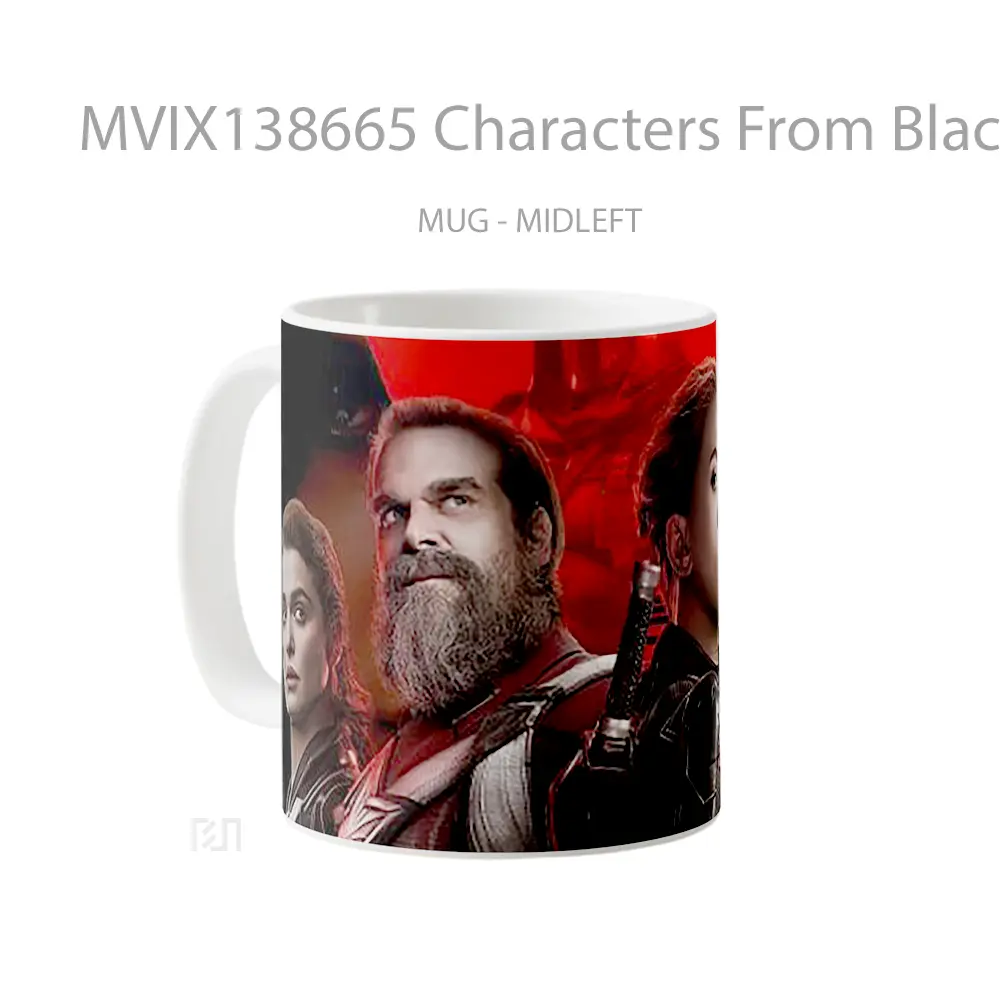 Mug Characters From Black Widow Movie Gelas Superhero - All-side / Desain