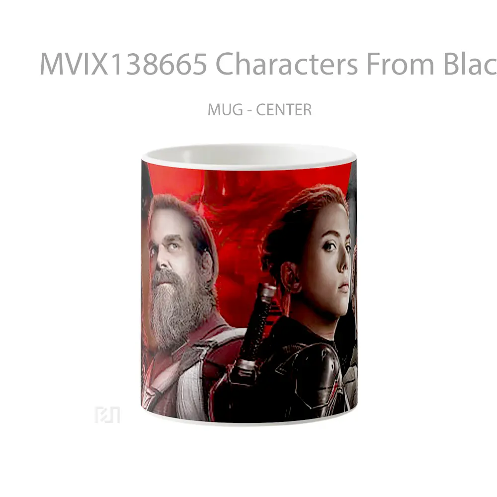 Mug Characters From Black Widow Movie Gelas Superhero
