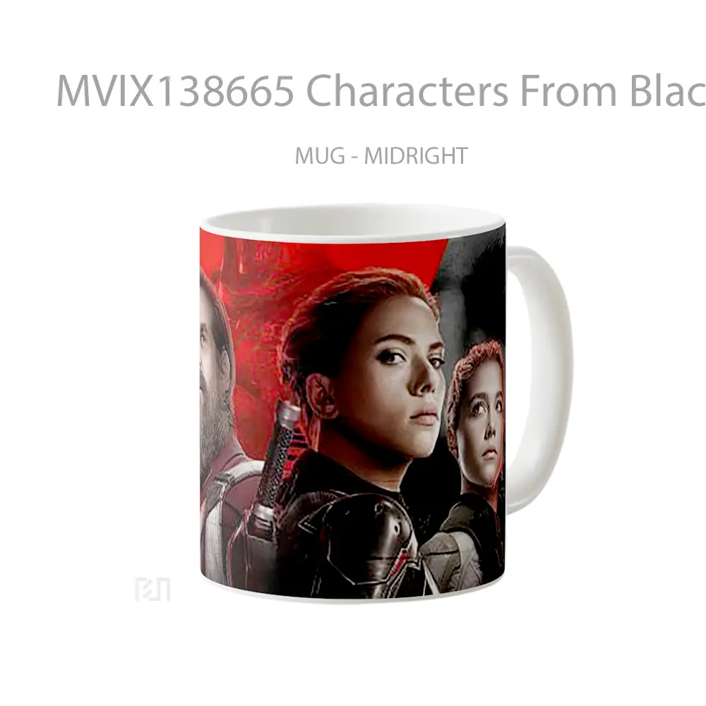 Mug Characters From Black Widow Movie Gelas Superhero - All-side / Desain