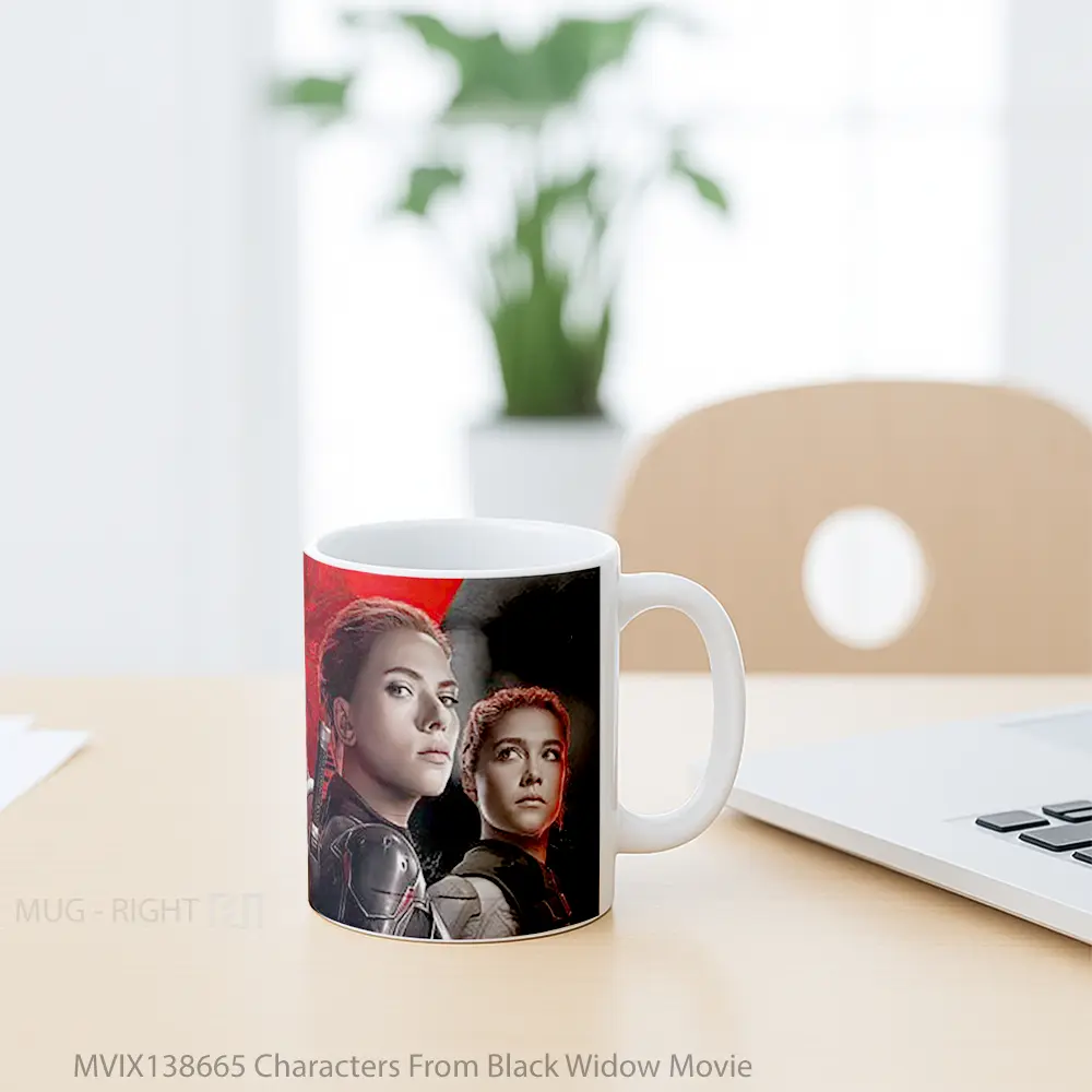 Mug Characters From Black Widow Movie Gelas Superhero - All-side / Desain