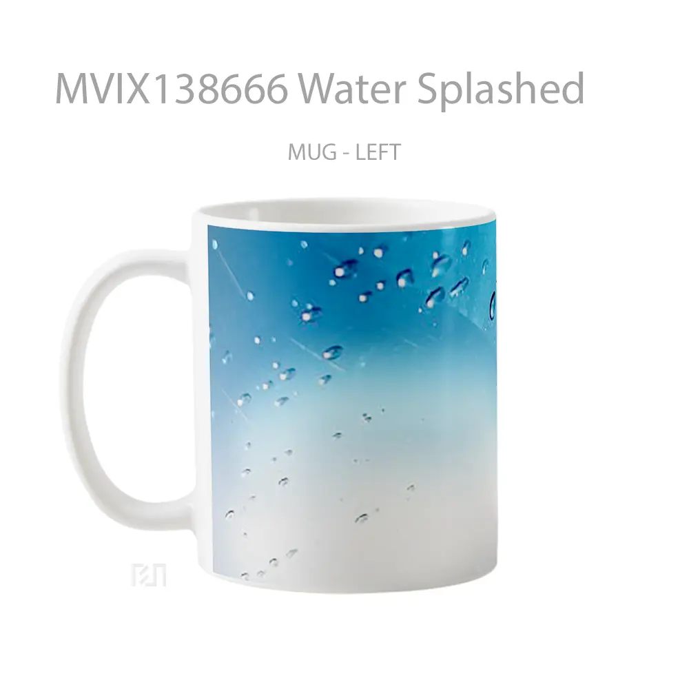 Mug Water Splashed Gelas Pemandangan Alam - All-side / Desain