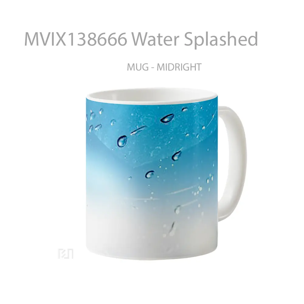 Mug Water Splashed Gelas Pemandangan Alam - All-side / Desain