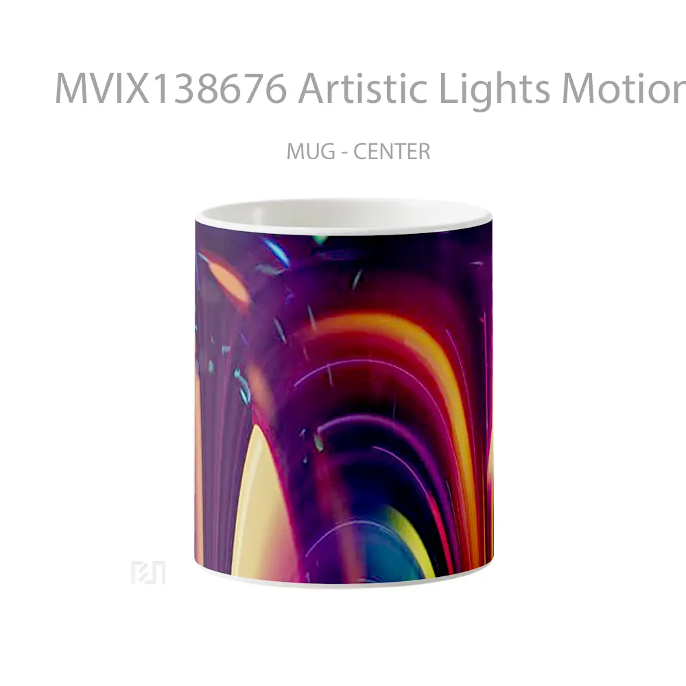 Mug Artistic Lights Motion Gelas Keramik Unik