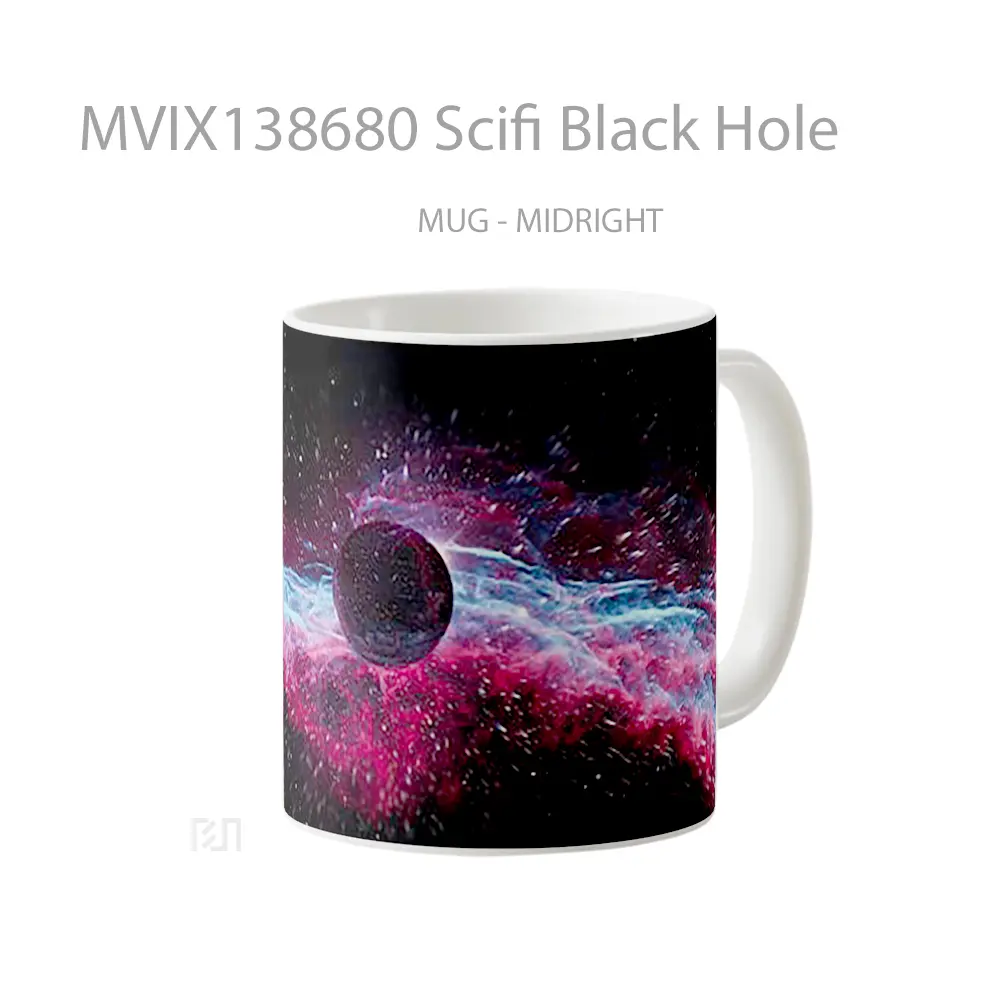 Mug Scifi Black Hole Gelas Astronomi - All-side / Desain