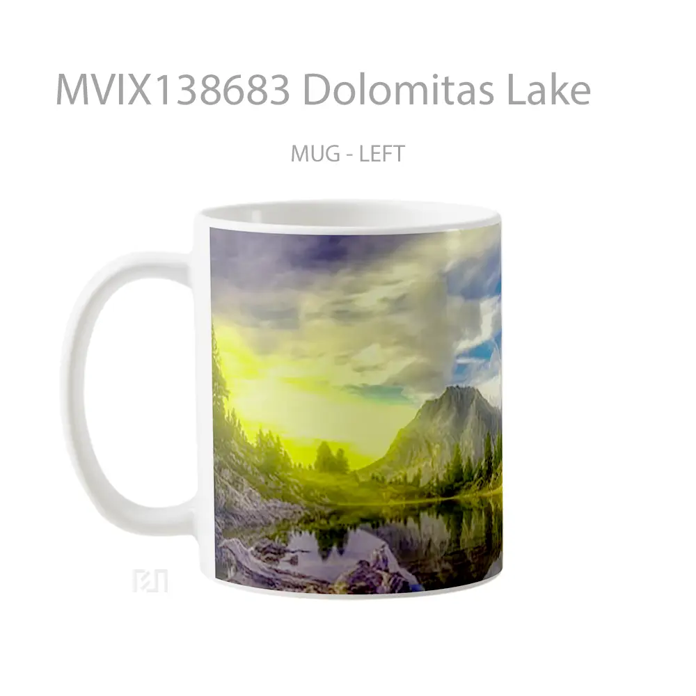 Mug Dolomitas Lake Gelas Pemandangan Alam - All-side / Desain