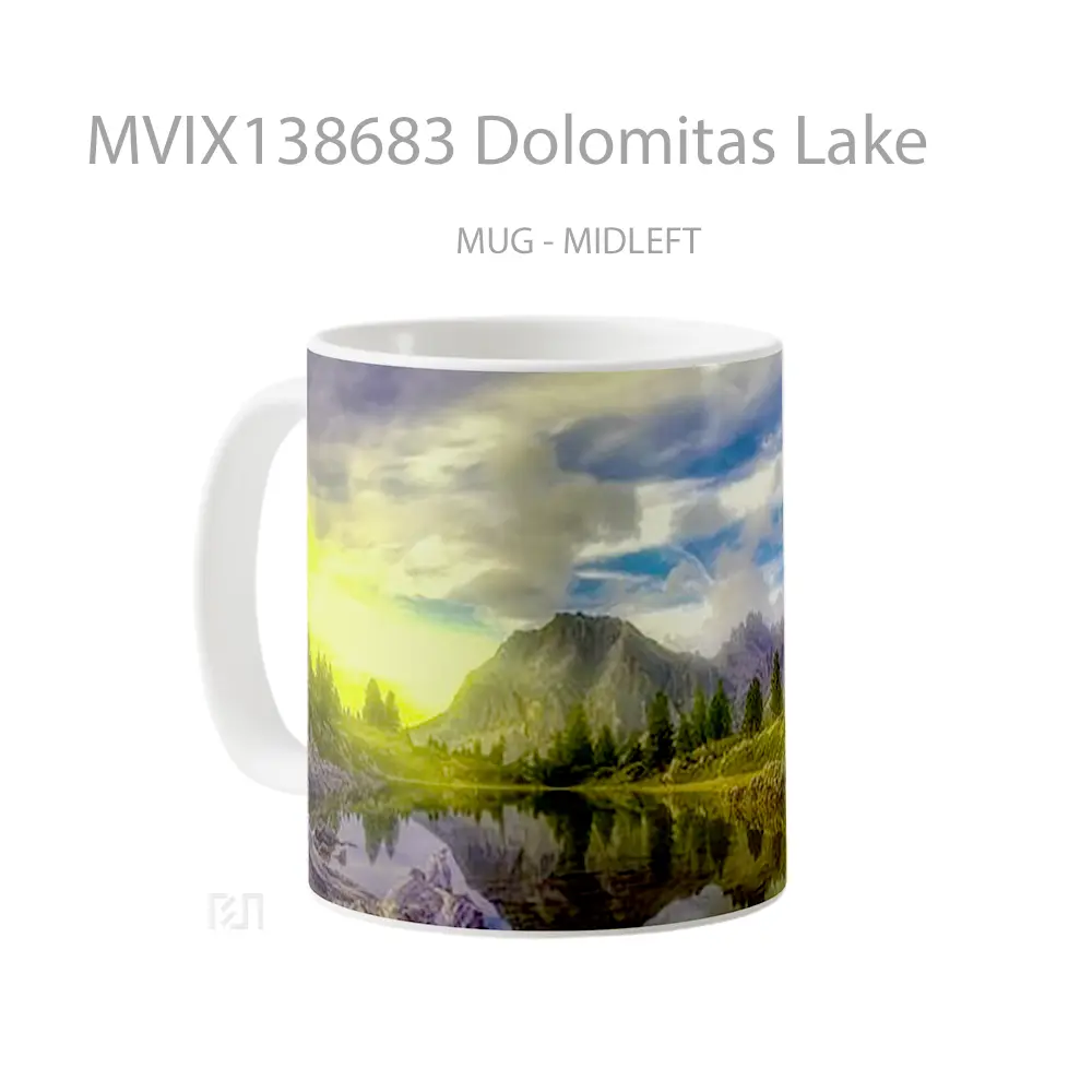 Mug Dolomitas Lake Gelas Pemandangan Alam - All-side / Desain