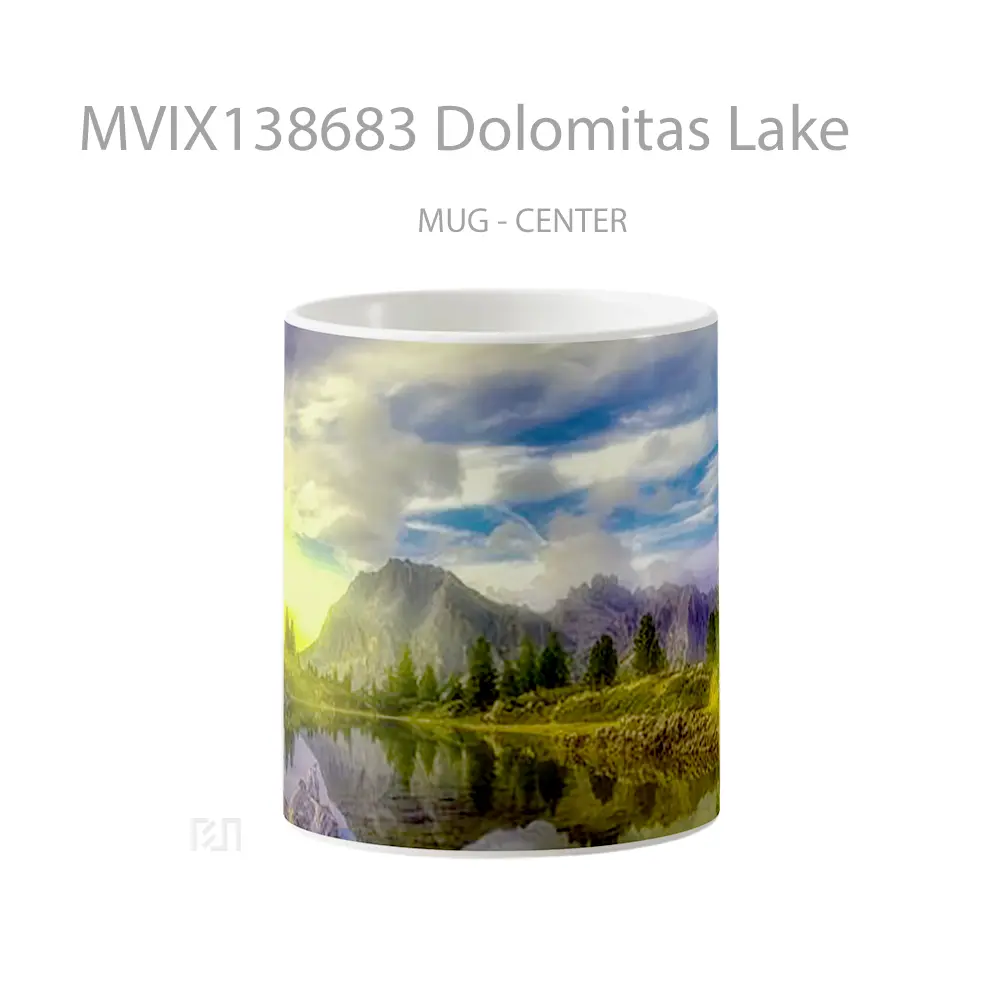 Mug Dolomitas Lake Gelas Pemandangan Alam