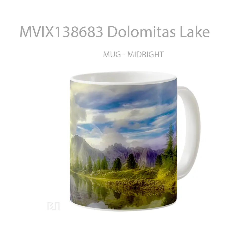 Mug Dolomitas Lake Gelas Pemandangan Alam - All-side / Desain
