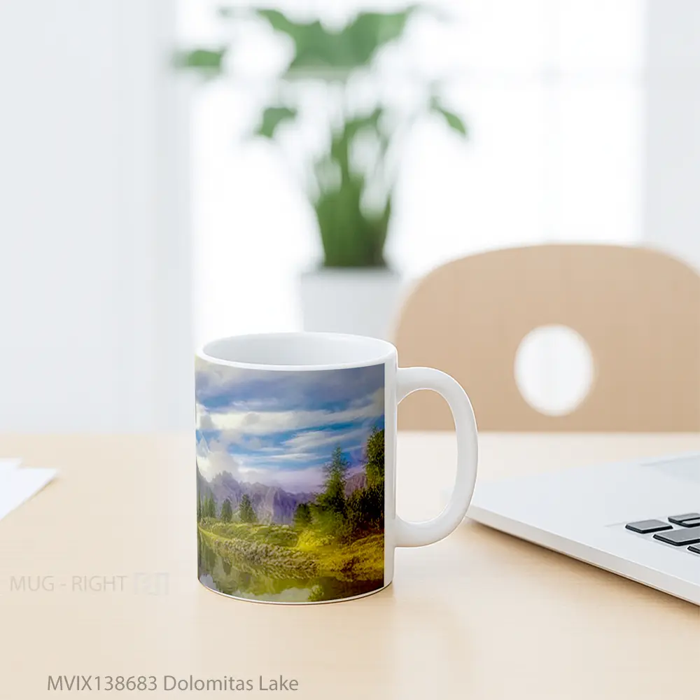 Mug Dolomitas Lake Gelas Pemandangan Alam - All-side / Desain