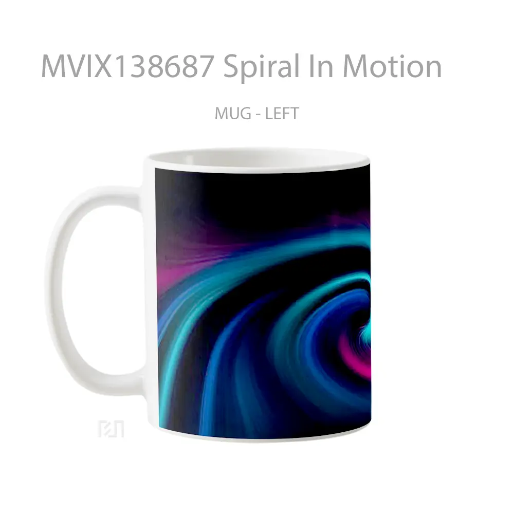 Mug Spiral In Motion Gelas Keramik Unik - All-side / Desain