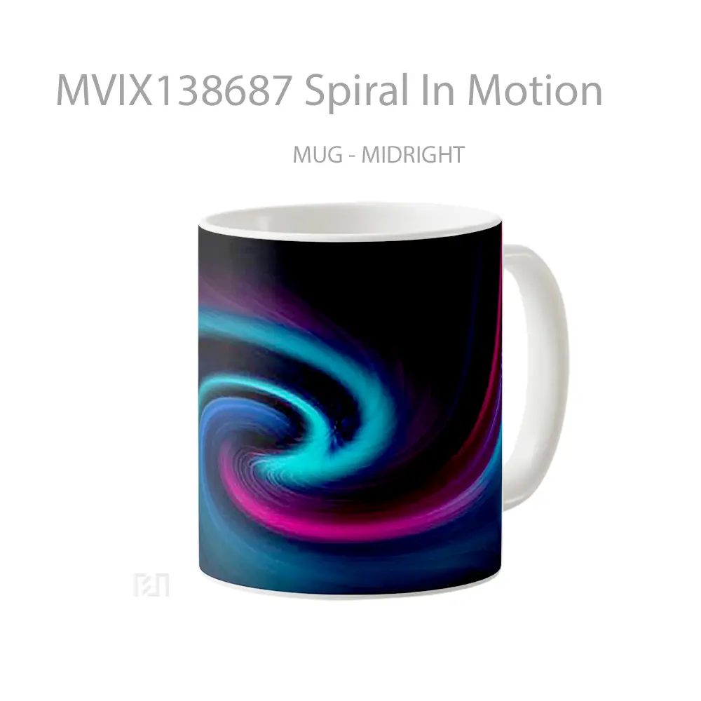 Mug Spiral In Motion Gelas Keramik Unik - All-side / Desain