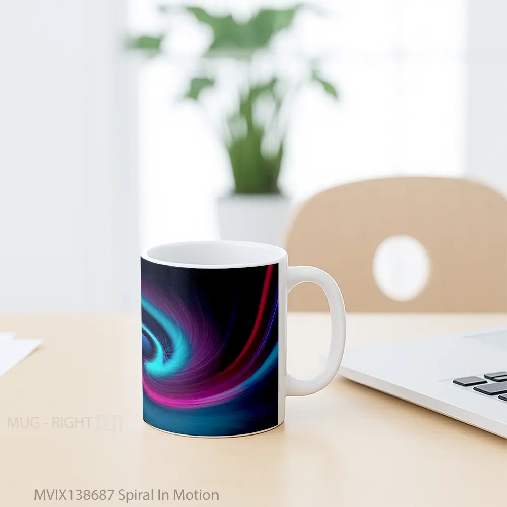 Mug Spiral In Motion Gelas Keramik Unik - All-side / Desain