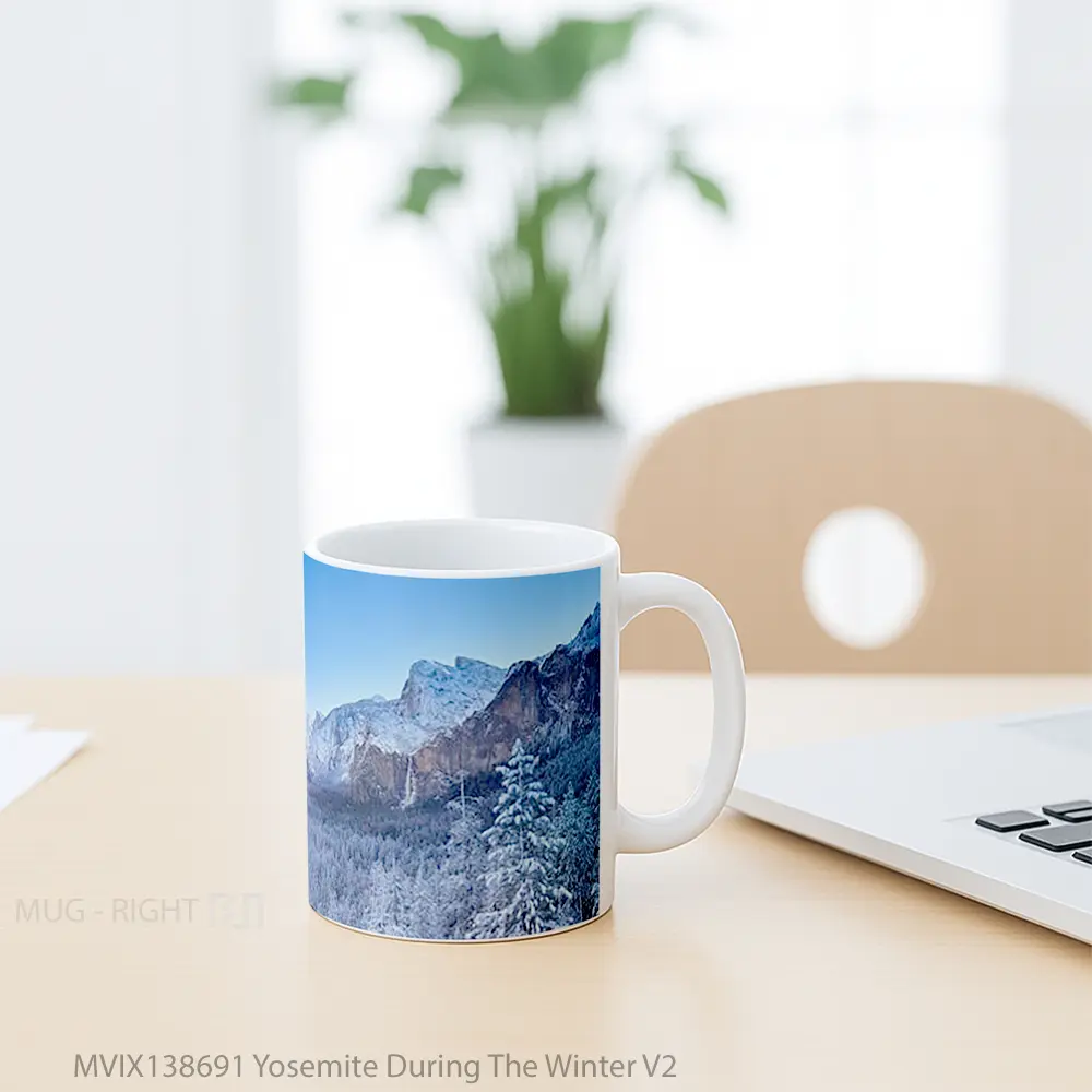 Mug Yosemite During The Winter V2 Gelas Keramik Unik - All-side / Desain