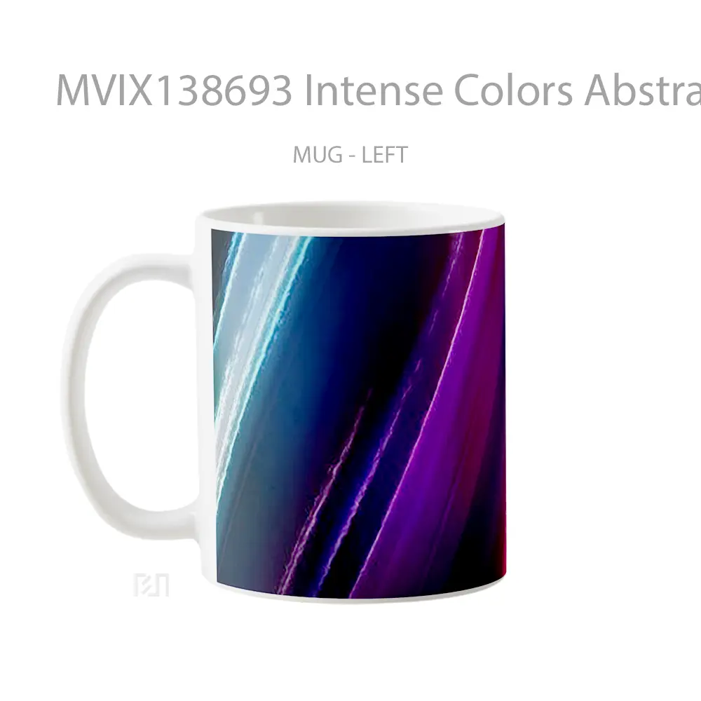 Mug Intense Colors Abstract Gelas Seni Modern - All-side / Desain