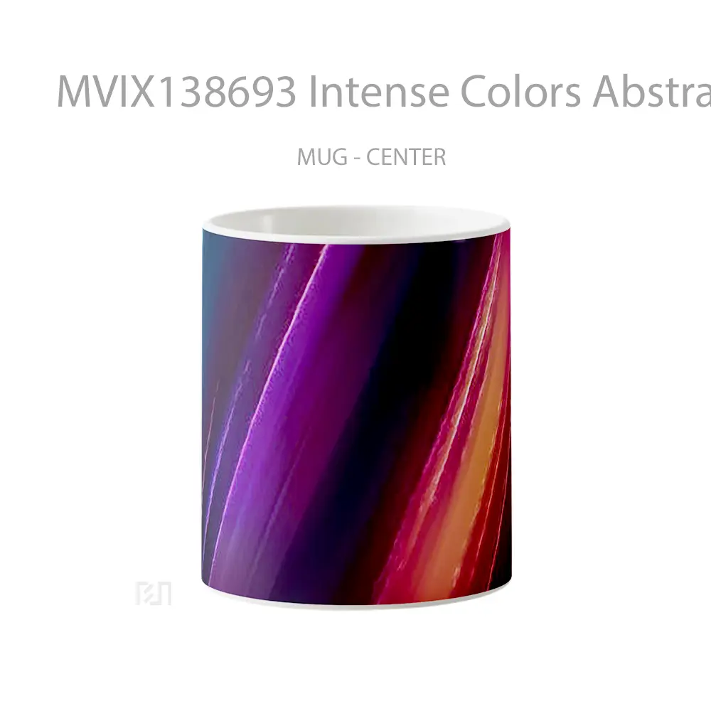 Mug Intense Colors Abstract Gelas Seni Modern